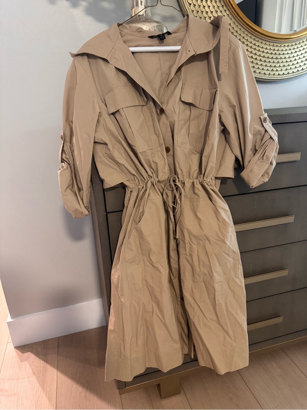 Banana Republic Tan Utility Shirtdress